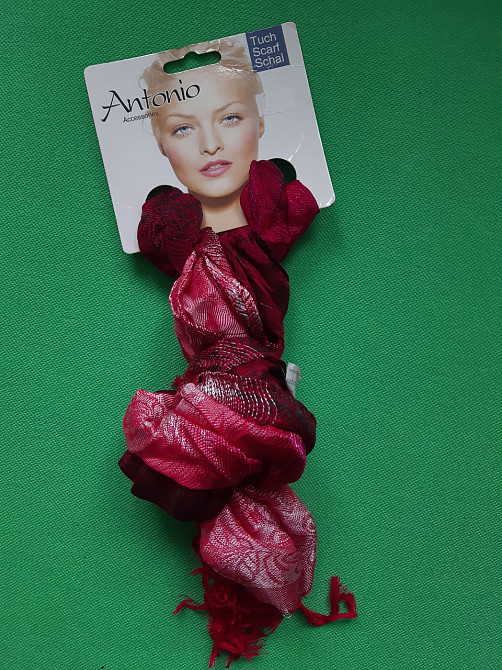 Шарф малиновый женский - размер шарфа приблизительно 160*60см, 100% полиэстер Киев - изображение 3