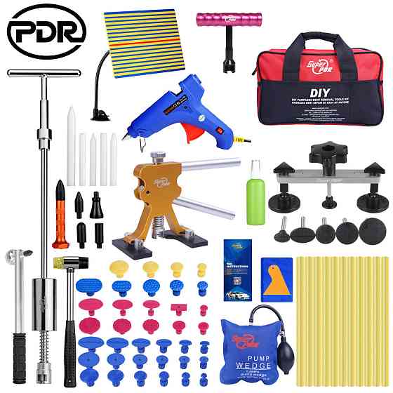 Набор для удаления вмятин Super PDR с минилифтером и молотками Киев