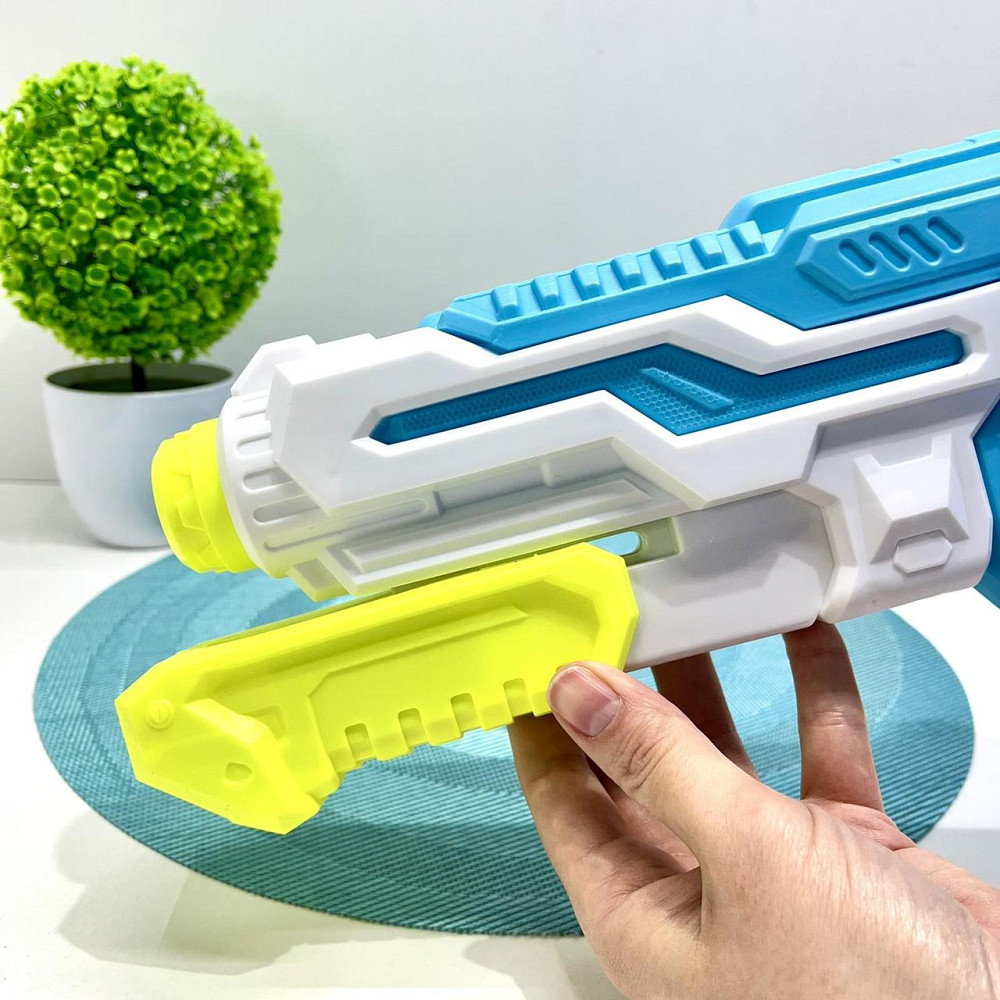 Бластер водяний з помпою 35 см Білий з блакитним (MR 0505) Чернигов - изображение 5