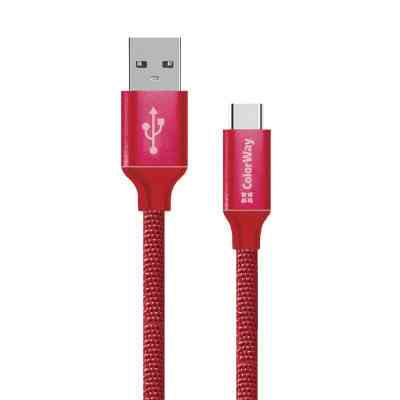 Дата кабель USB 2.0 AM to Type-C 2.0m red ColorWay (CW-CBUC008-RD) Вінниця