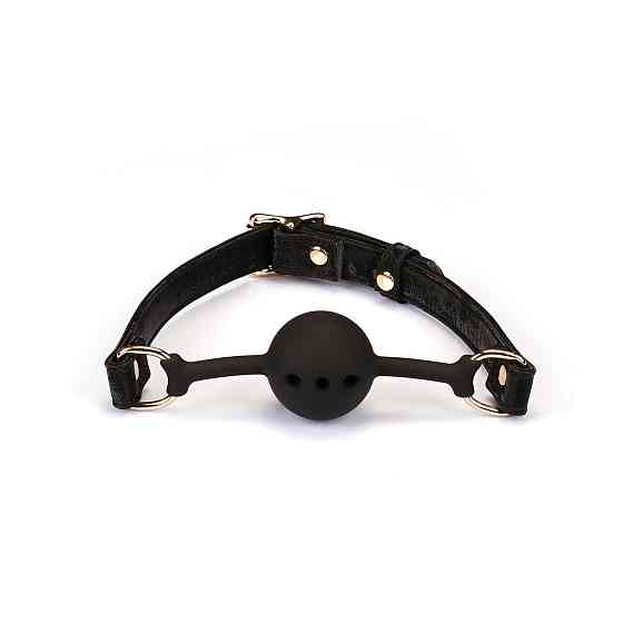 Воздухопроницаемый кляп Liebe Seele Boudoir Amor Ball Gag Black, силиконовый шарик, диаметр 4,3 см Sex Aura Киев