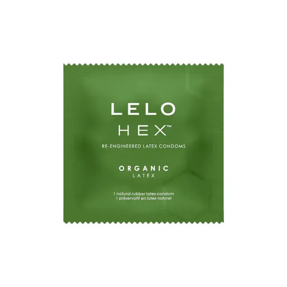 Презервативи LELO HEX Condoms Organic 3 Pack, тонкі та суперміцні Львів