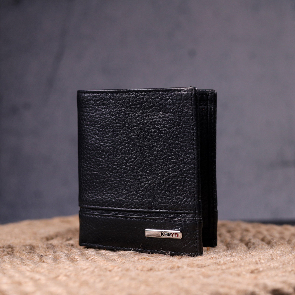 Престижное портмоне для мужчин из натуральной кожи KARYA 21323 Черный Киев - изображение 9