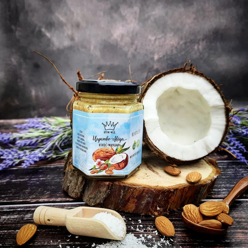 Крем мед з кокосом та мигдалем 250 грамів Одеса - фото 6