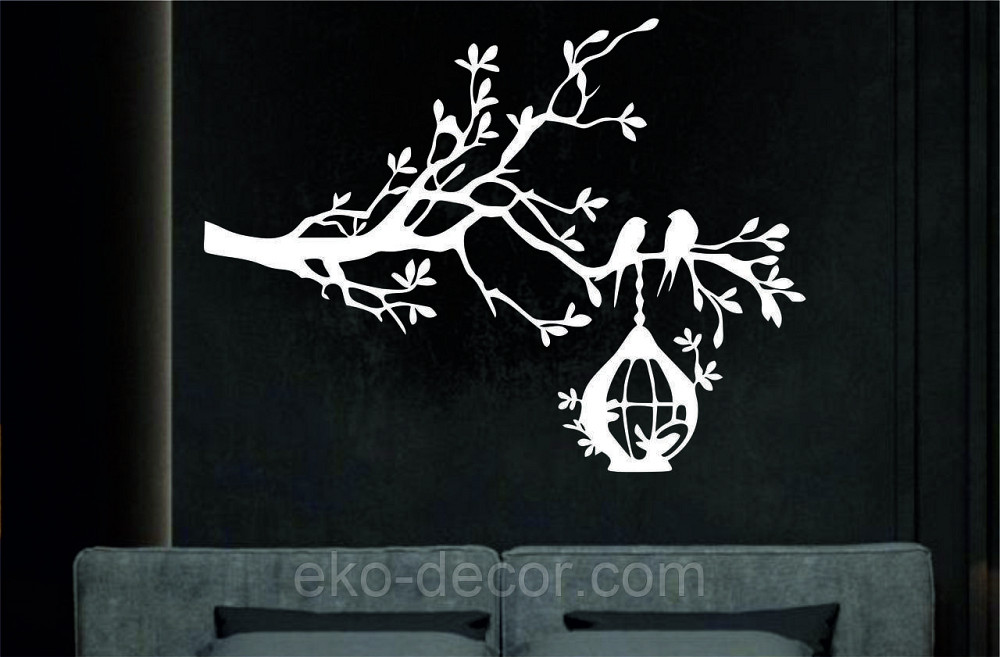 Декоративное настенное Панно «Птичка» Декор на стену 110*83 см, Белый Киев - изображение 4