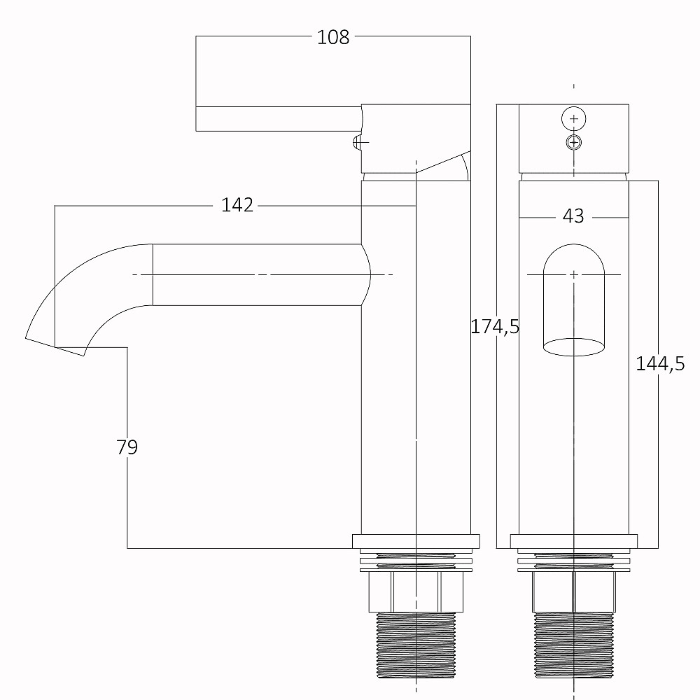 Змішувач для умивальника Globus Lux LAZER Pro GLPR-401-00 Тернопіль - фото 8
