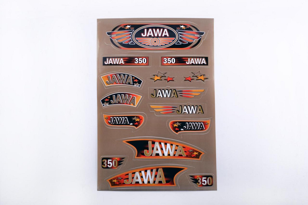 Наклейки (набір) мотоцикл Ява (33х22см, бронзові) Мукачево - фото 1