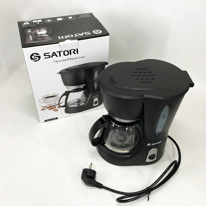Машина для заварювання кави Satori SCM-600-PBL 650 Вт, Маленька кавомашина RO-530 для дому Київ - фото 6