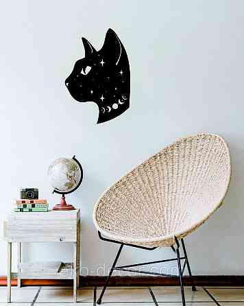 Декоративне настінне 3D Панно «Кіт» Декор на стіну з об'ємом Київ