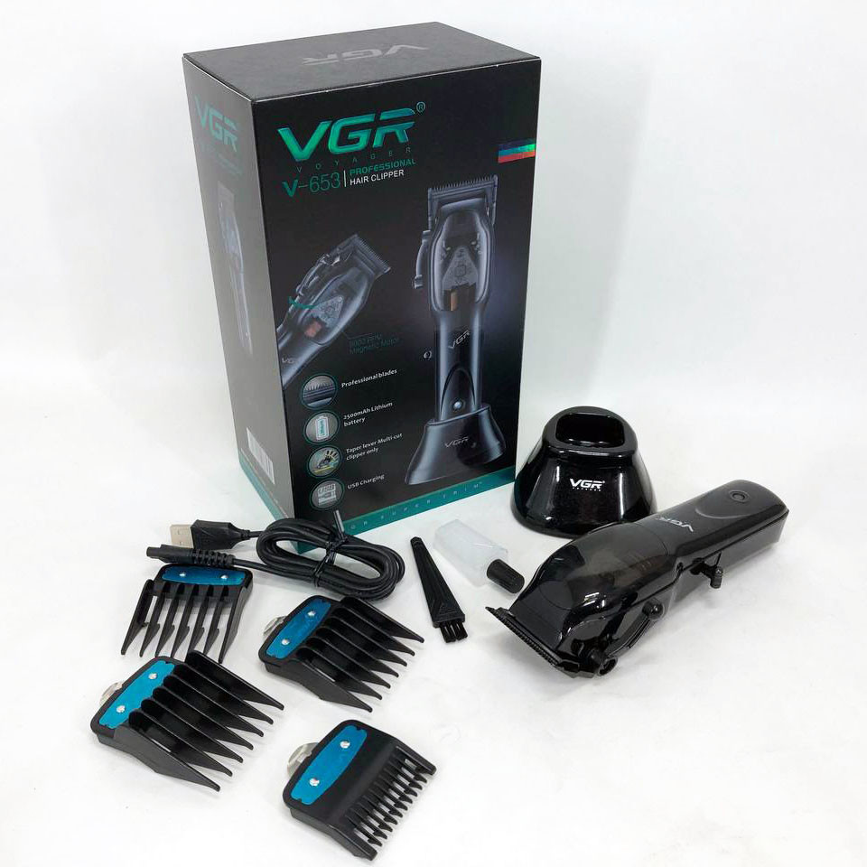 Бритва аккумуляторная для стрижки волос и бороды VGR Hair Clipper V-653 Voyager, Триммер для висков KV-99 Львов - изображение 11