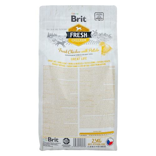 Корм сухой Brit Fresh Chicken/Potato Adult для взрослых собак всех пород с курицей и картофелем 2,5 кг Киев - изображение 3