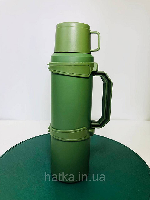 Термос металевий «Сержант» 1200 мл утримання тепла до 12 годин зелений 102-347 Київ - фото 3