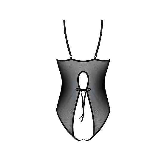 Боді з ажурним декором та відкритим кроком Passion URSULA BODY XXL/XXXL, black Sex Aura Київ