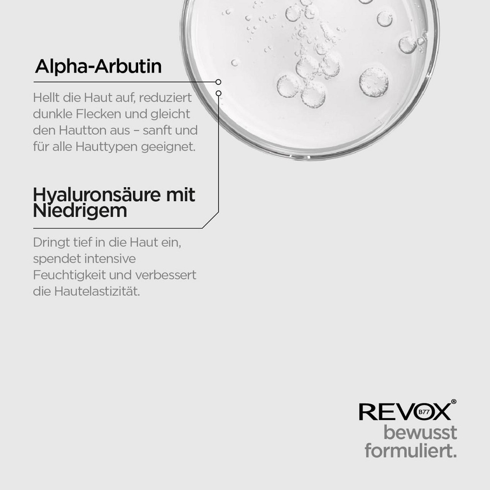 Сироватка REVOX B77 Just Alpha Arbutin 2% + HA 30 мл прозора від пігментації освітлююча зволожуюча для обличчя та тіла крем від Київ - фото 2