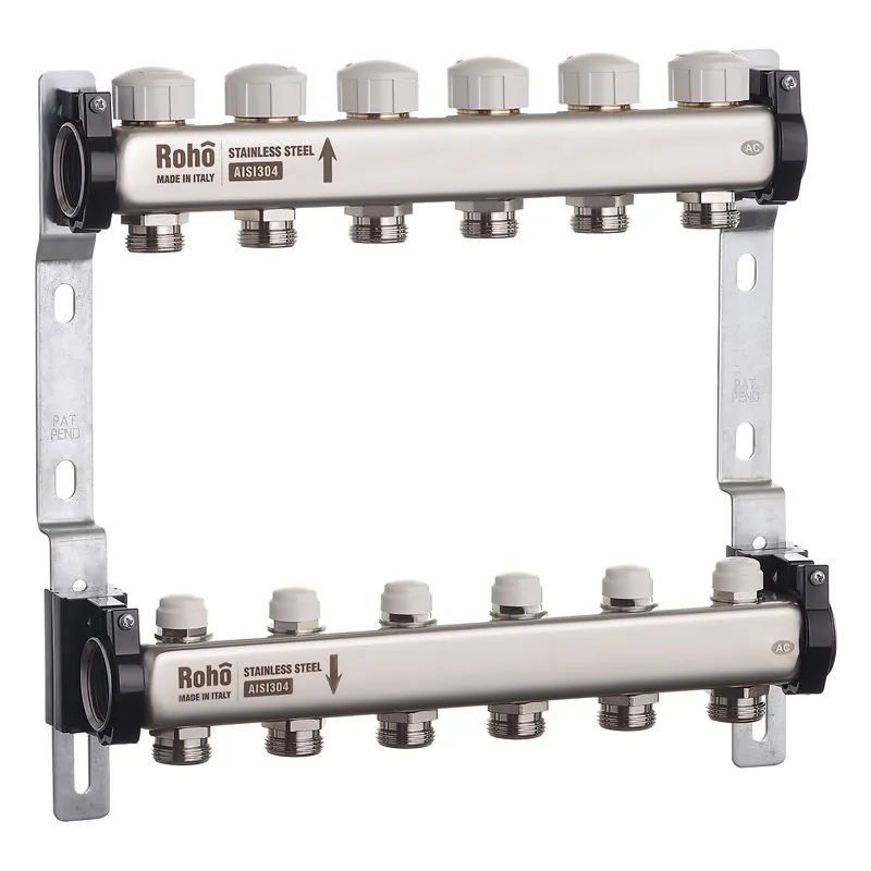 Колектор з термостатичними та запірними клапанами Roho R805-06 - 1"х 6 вих. (RO0060) Київ - фото 1