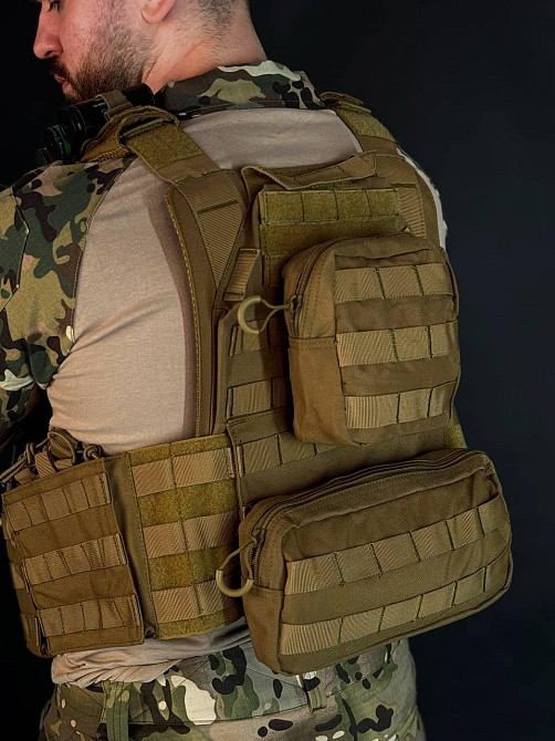 Тактична плитоноска койот Yakeda з 9 підсумками тактична плитоноска бронежилет на системмі моллі   WAR Львів - фото 8
