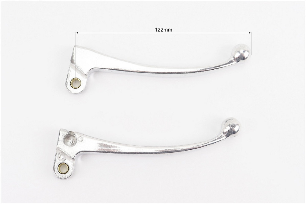 Важелі керма лівий, правий к-кт 2шт (під диск. / барабан. гальмо) Suzuki AD50 "хром" Київ - фото 3