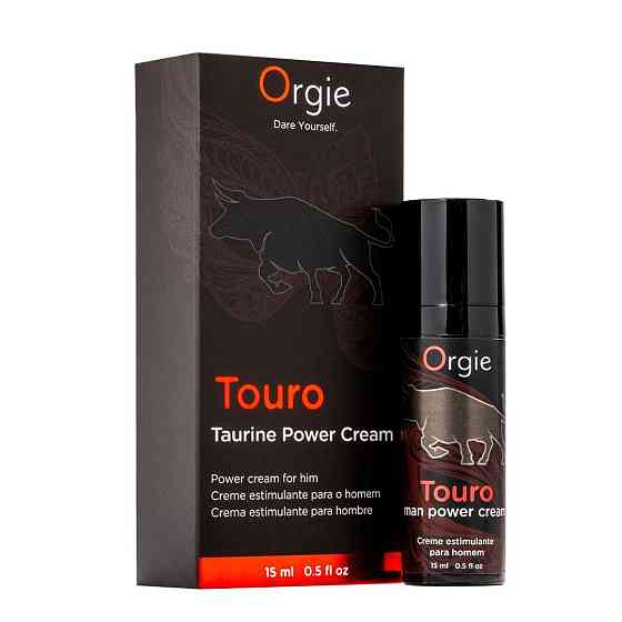 Крем для усиления эрекции Orgie Touro Power Cream, 15 мл, с таурином, гинкго и корнем женьшеня Sex Aura Киев