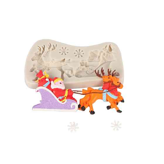 Молд новогодний 122 на 69 мм серый Киев