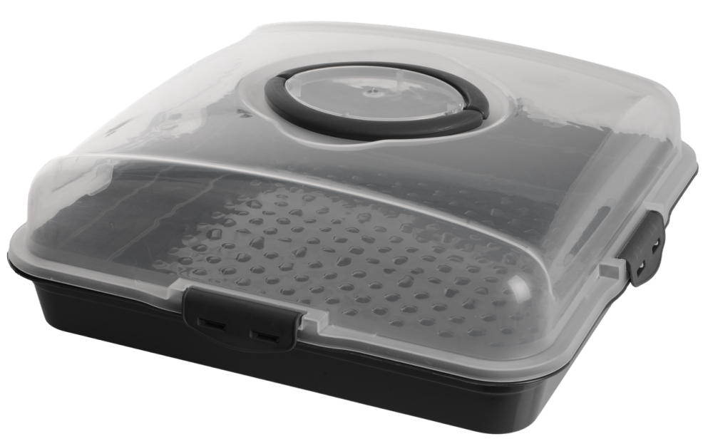 Тортівниця Violet House 0036 Каризма Antrasit 13х38х38 см (7181048) Київ - фото 1