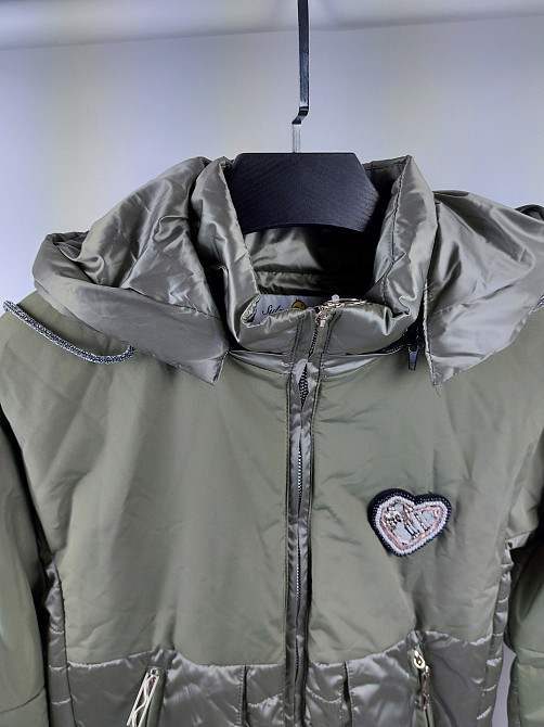 Демисезонная куртка хаки для девочек 146 Николаев - изображение 3