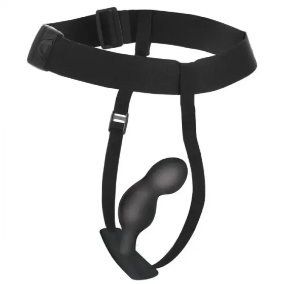 Анальний вібратор на ремінці XR Brands Prostate Plug з дистанційним керуванням, чорний Sex Aura Київ