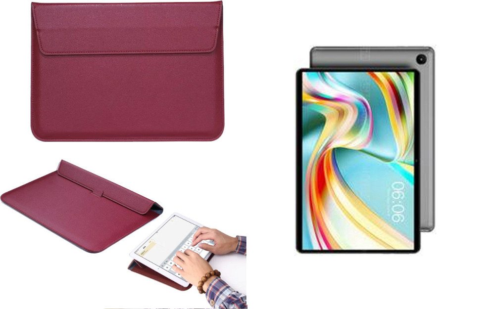 Чехол-конверт VitoCase для Teclast P25, P25T, с функцией подставки для планшета Бордовый Киев - изображение 1