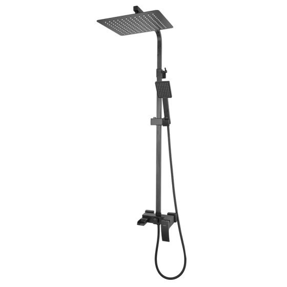 Душова колонна з водоспадним змішувачем Koer KB-58007-05, чорний колір (KR3463) Харків