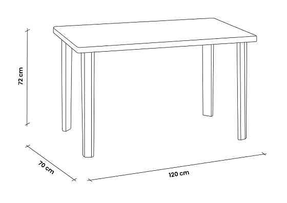 Стіл для саду пластиковий BICA Marshall, графіт Київ
