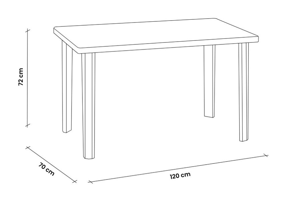 Стіл для саду пластиковий BICA Marshall, графіт Київ - фото 3