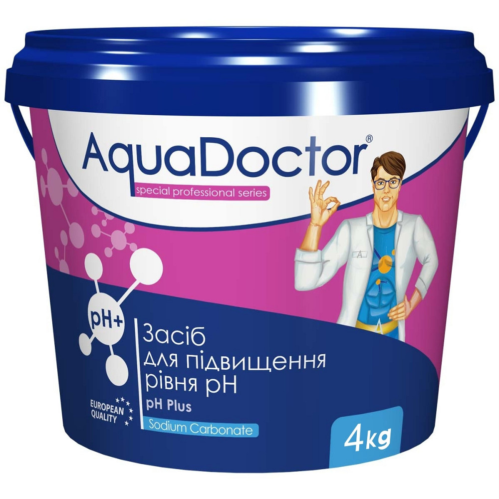 Засіб для підвищення рівня рН в басейні AquaDoctor pH Plus 4 кг Київ - фото 1