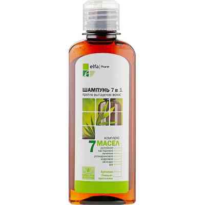 Шампунь Elfa Pharm 7 масел 7 в 1 Против выпадения волос 200 мл (5901845500609) Винница