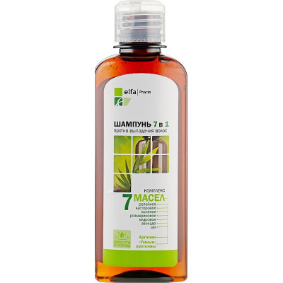 Шампунь Elfa Pharm 7 олій 7 в 1 Проти випадіння волосся 200 мл (5901845500609) Вінниця - фото 2
