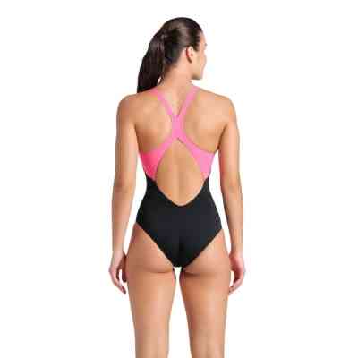 Купальник Arena Dreamhline Swimsuit V Back 008328-500 чорний, фіолетовий, бірюзовій 36 (3468337427940) Вінниця