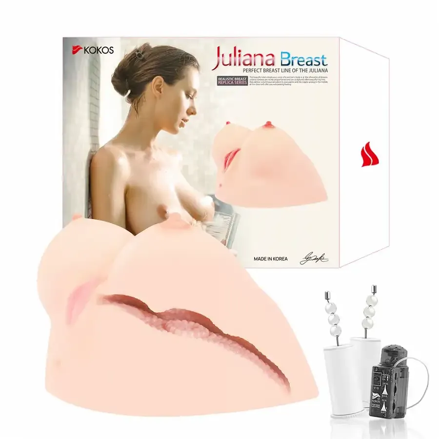 Мастурбатор Kokos Juilana Breast 2WayPlus з функцією масажу та вібрацією Львів - фото 8