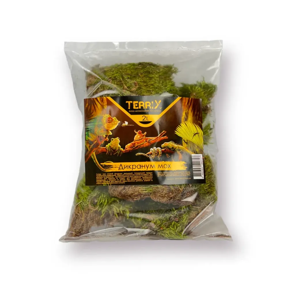 Мох дикранум (дикран) TerriX   - Субстрат натуральний для тераріума - 2л Зміїв - фото 2