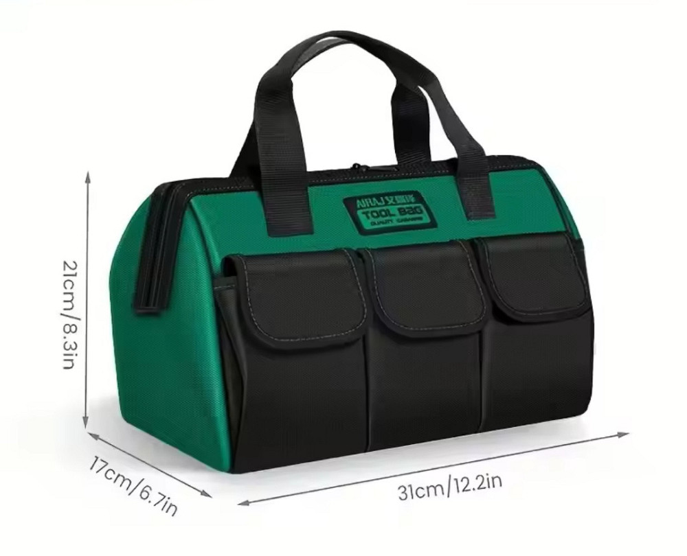 Сумка для инструментов AIRAJ 31 на 21 на 17 см черно-зеленая Киев - изображение 4