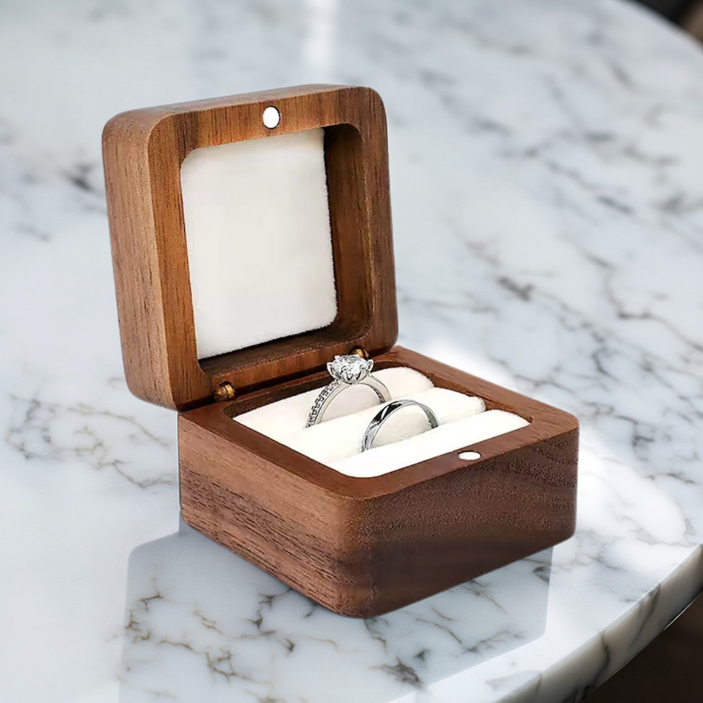 Коробочка для колец деревянная,коробка ювелирная свадебная, футляр обручальных колец для свадьбы или предложения руки и серца Каменец-Подольский - изображение 7
