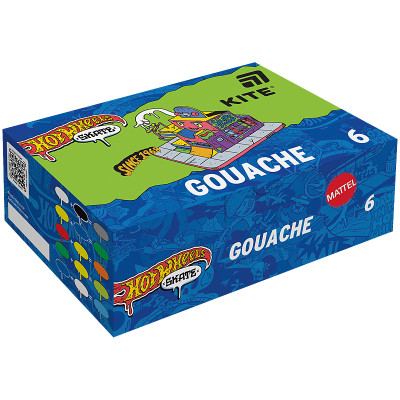 Гуашевые краски Kite Hot Wheels Skate 6 цветов х 20 мл (HW25-062) Винница - изображение 1