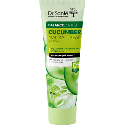 Маска для обличчя Dr. Sante Cucumber Balance Control Маска-скраб 75 мл (4823015917424) Вінниця - фото 1