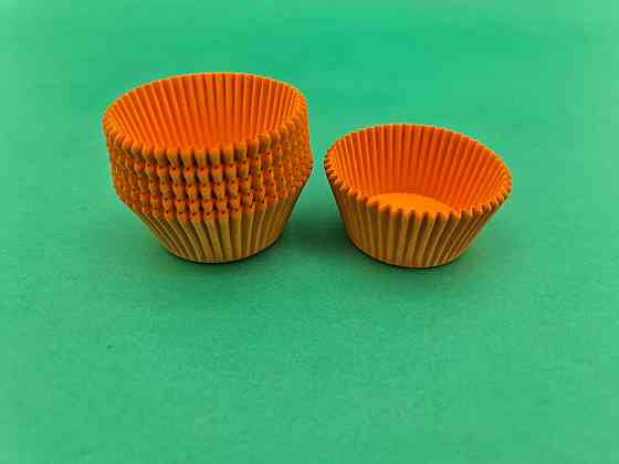 Тартолітка для кексів А7 "Кругла жовтогаряча" D50 H30 (100 шт.) (1 уп.) Харків