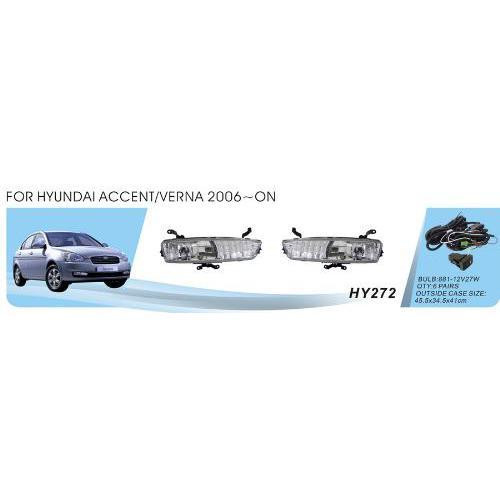 Дополнительные фары для Hyundai Accent 2006-2010 HY-272 881-12V27W с электропроводкой Харьков - изображение 1