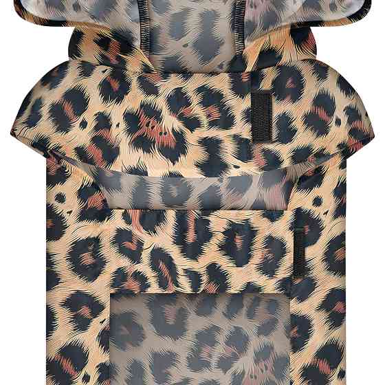 Дощовик-накидка з капюшоном для собак WAUDOG Clothes, малюнок "Леопард", S, А 32-35 см, B 41-52 Коломыя