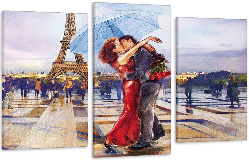 Модульна картина у вітальню/ спальню Париж кохання Art-517_3 Київ - фото 1