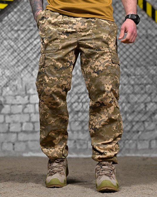 Летние мужские тактические штаны джогеры карго  пиксель Одесса - изображение 10