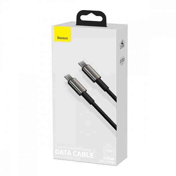Кабель Baseus Tungsten Gold Type-C to Type-C 100W 1м чорний Львов