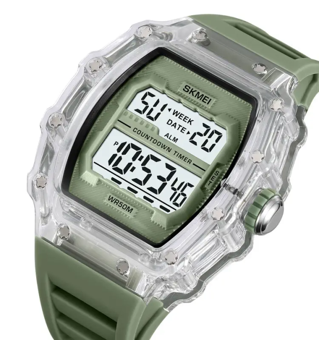 Годинник чоловічий електронний наручний Skmei 2296 Зелений Вінниця - фото 3