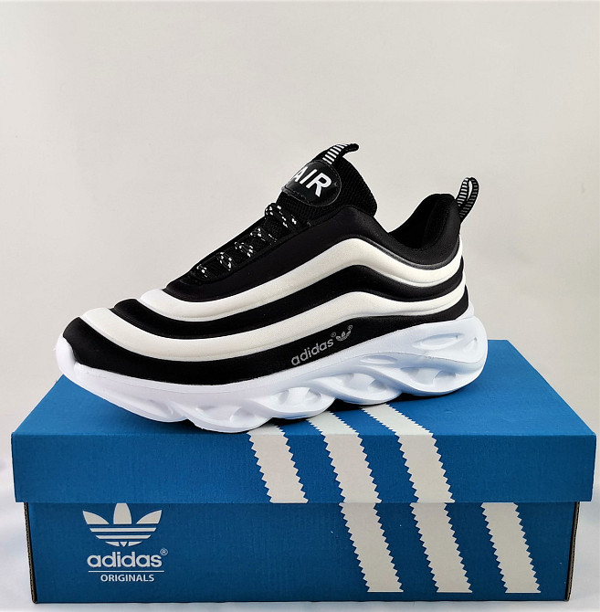 Кросівки Adidas Air Boost Білі Чорні Чоловічі Адідас (розміри: 42) Відео Огляд Дніпро - фото 10