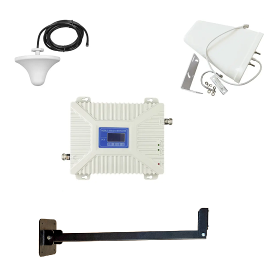 3х-стандартный репитер (900/1800/2100 МГц), кронштейн и антенна 10 дБ в комплекте для усиления мобильной связи Киев