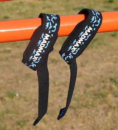 Лямки для тяги MadMax Camo Power Wrist Straps Camo/Light Blue Київ